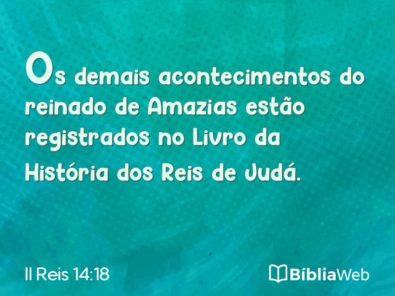 II Reis 14:18 em imagem para compartilhar