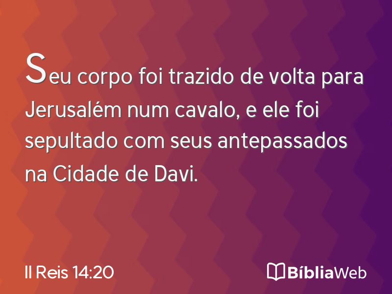 II Reis 14:20 em imagem para compartilhar