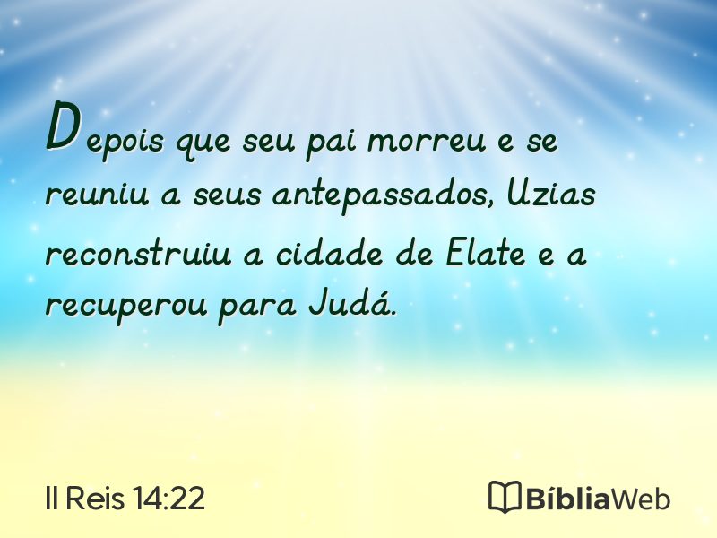 II Reis 14:22 em imagem para compartilhar