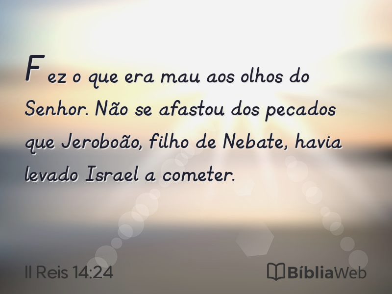 II Reis 14:24 em imagem para compartilhar
