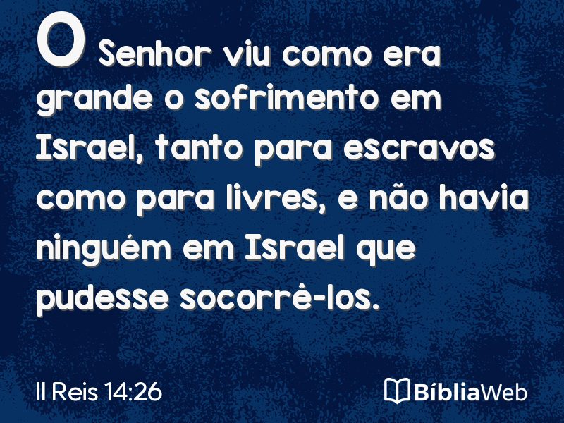 II Reis 14:26 em imagem para compartilhar