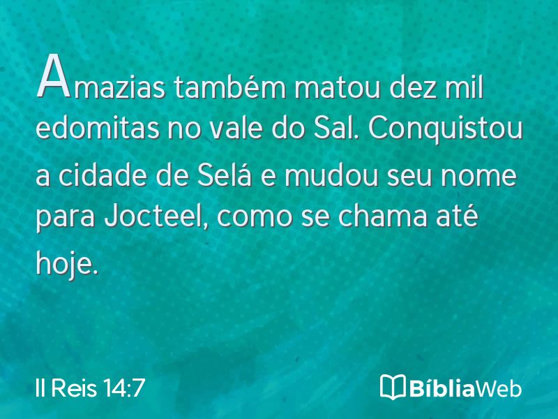 II Reis 14:7 em imagem para compartilhar