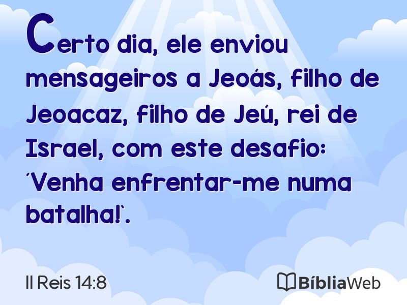II Reis 14:8 em imagem para compartilhar