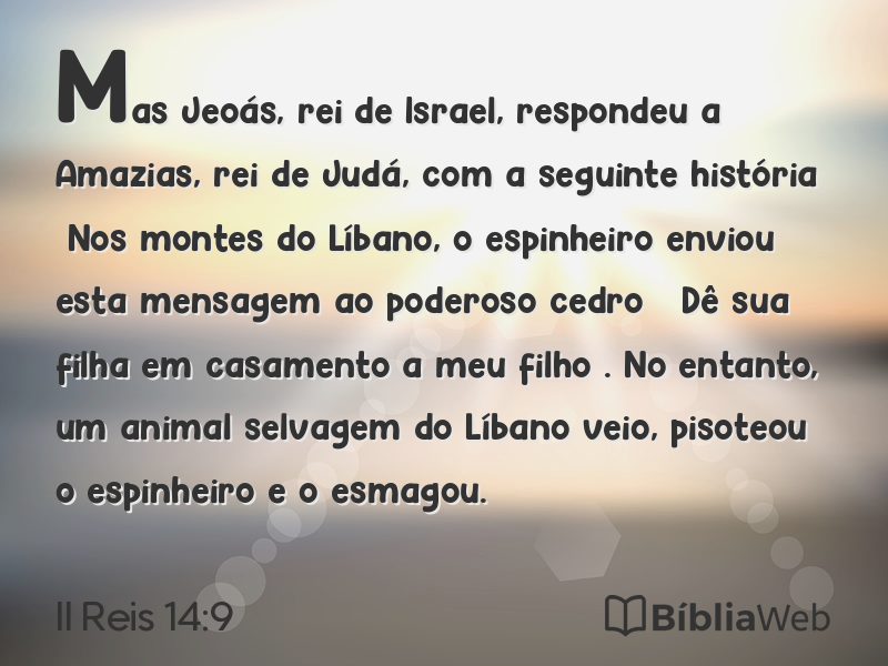 II Reis 14:9 em imagem para compartilhar