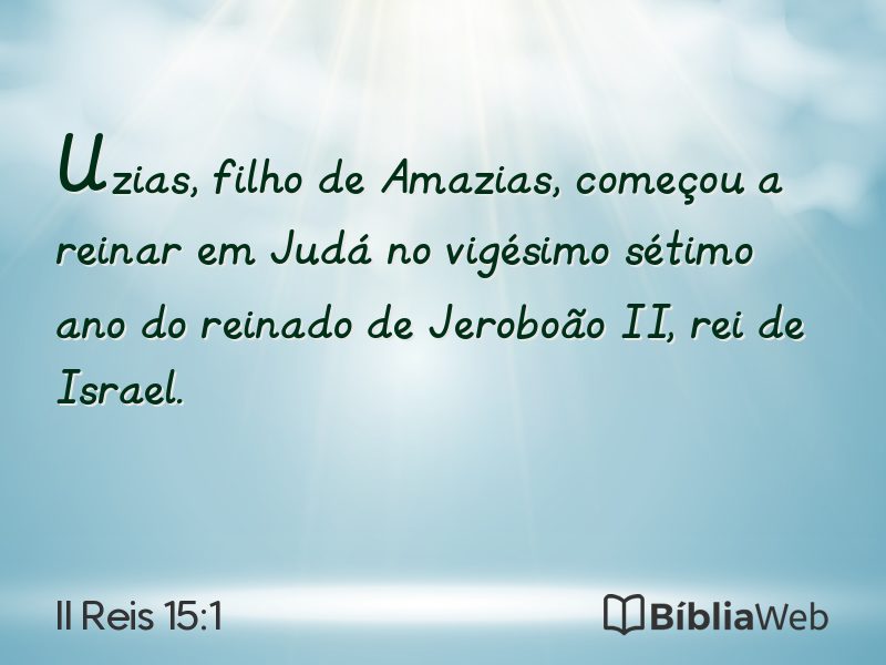 II Reis 15:1 em imagem para compartilhar