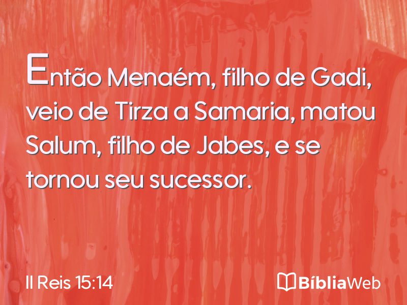II Reis 15:14 em imagem para compartilhar
