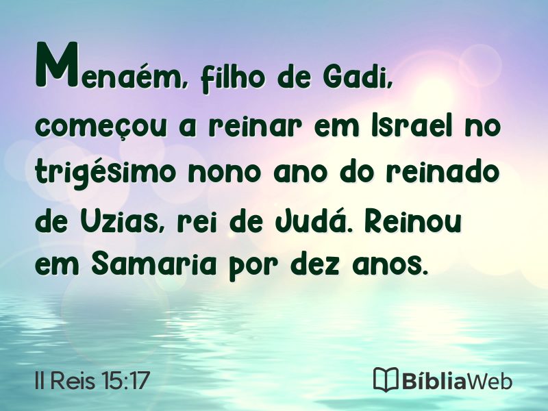 II Reis 15:17 em imagem para compartilhar