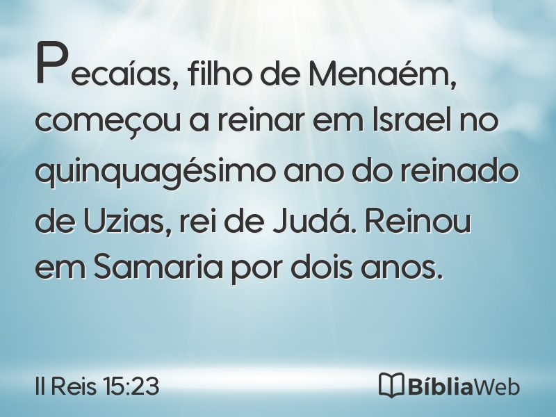 II Reis 15:23 em imagem para compartilhar