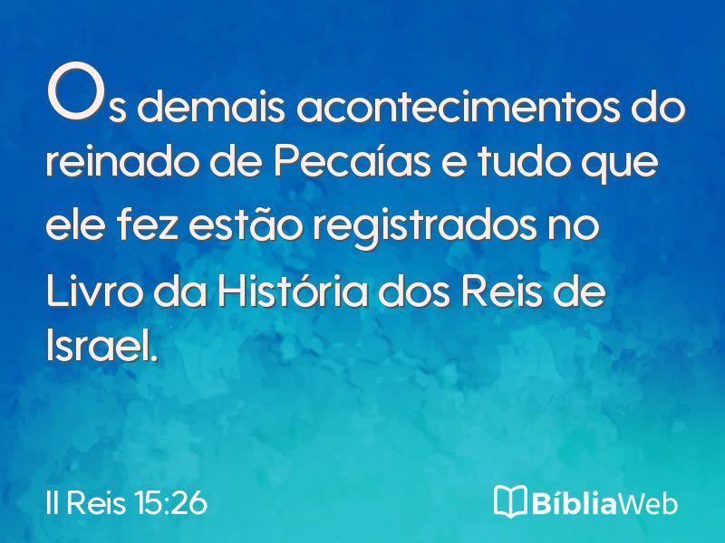 II Reis 15:26 em imagem para compartilhar