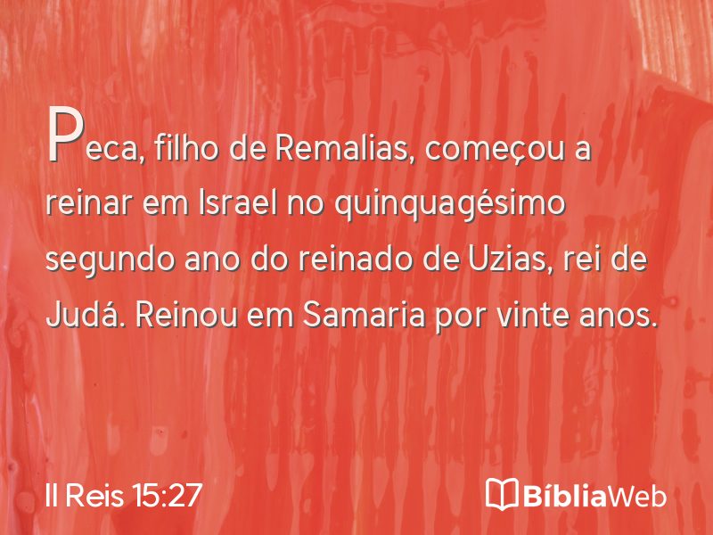 II Reis 15:27 em imagem para compartilhar