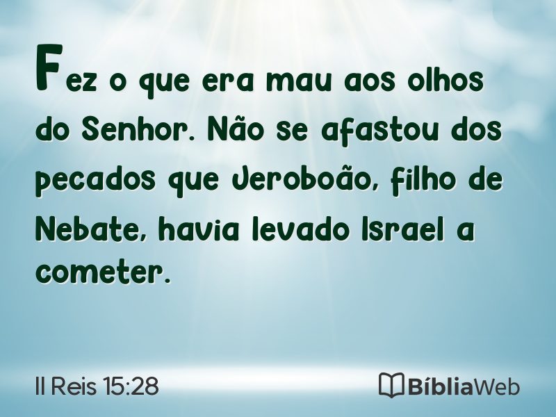 II Reis 15:28 em imagem para compartilhar