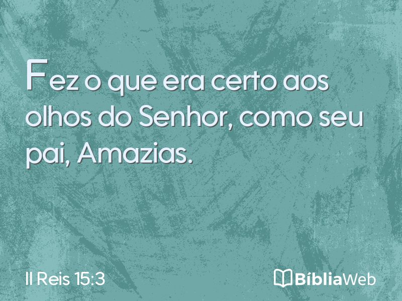 II Reis 15:3 em imagem para compartilhar