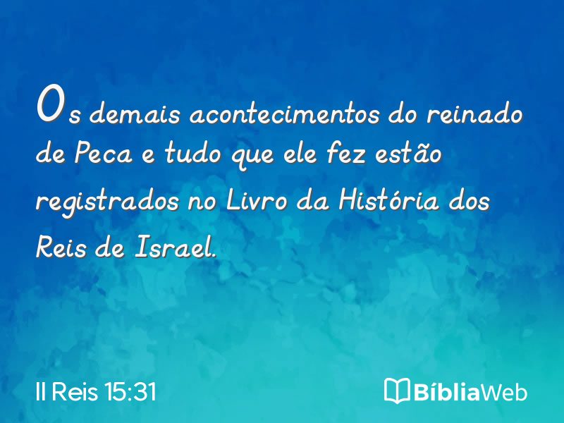 II Reis 15:31 em imagem para compartilhar