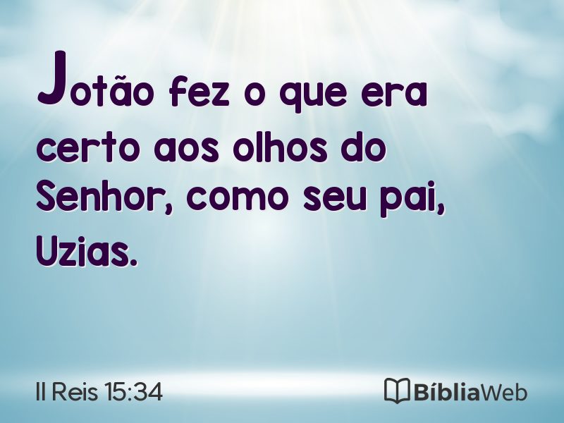 II Reis 15:34 em imagem para compartilhar