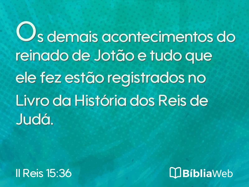 II Reis 15:36 em imagem para compartilhar