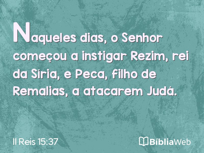 II Reis 15:37 em imagem para compartilhar