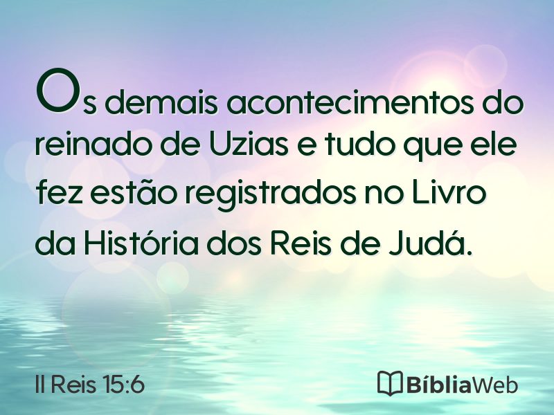 II Reis 15:6 em imagem para compartilhar