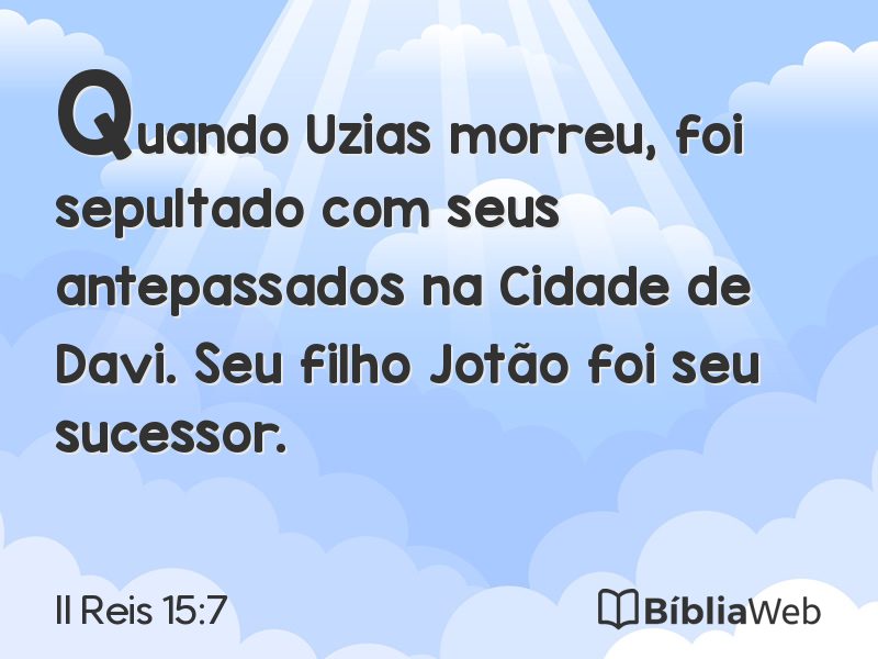II Reis 15:7 em imagem para compartilhar