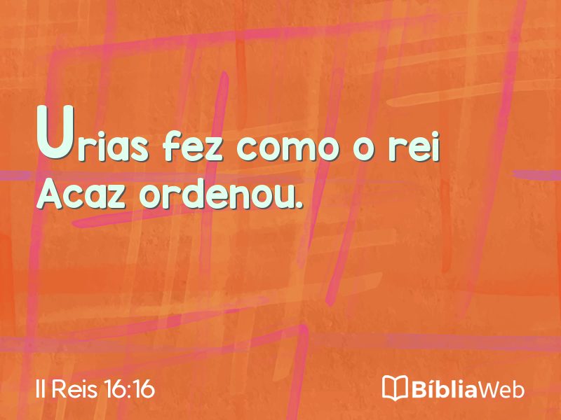 II Reis 16:16 em imagem para compartilhar