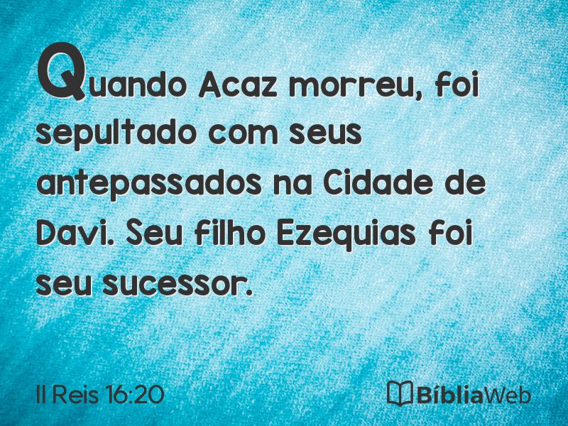 II Reis 16:20 em imagem para compartilhar