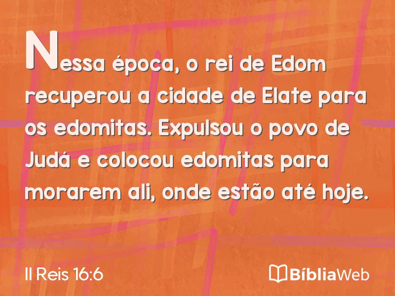 II Reis 16:6 em imagem para compartilhar