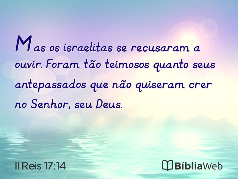 II Reis 17:14 em imagem para compartilhar