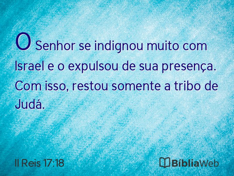II Reis 17:18 em imagem para compartilhar