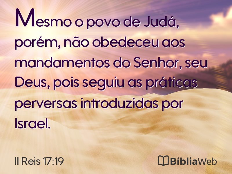 II Reis 17:19 em imagem para compartilhar