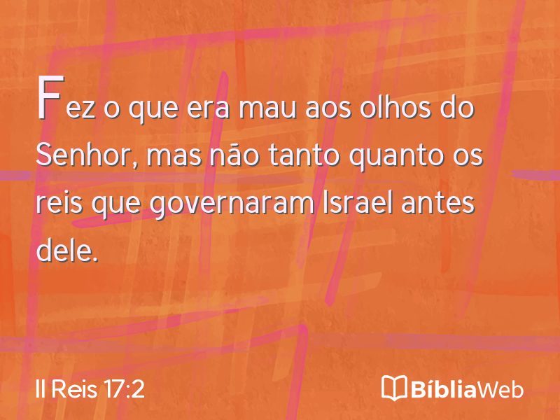 II Reis 17:2 em imagem para compartilhar