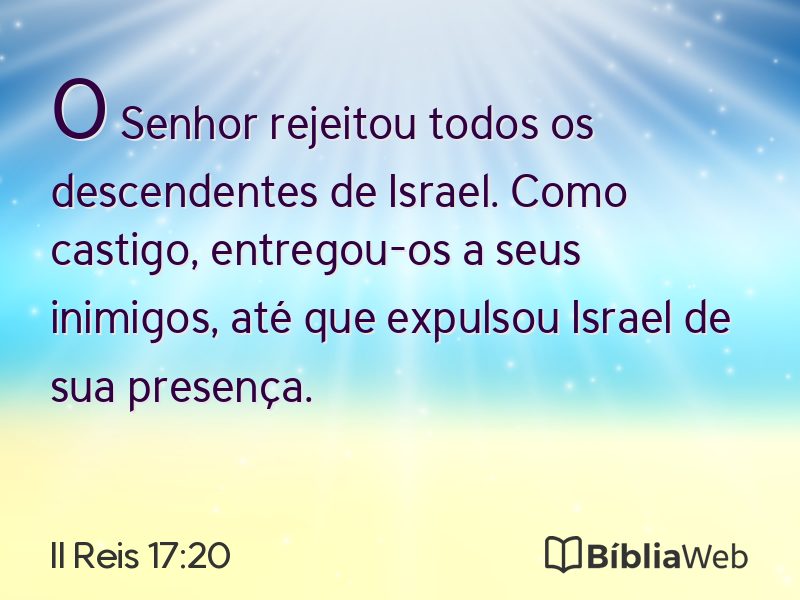 II Reis 17:20 em imagem para compartilhar