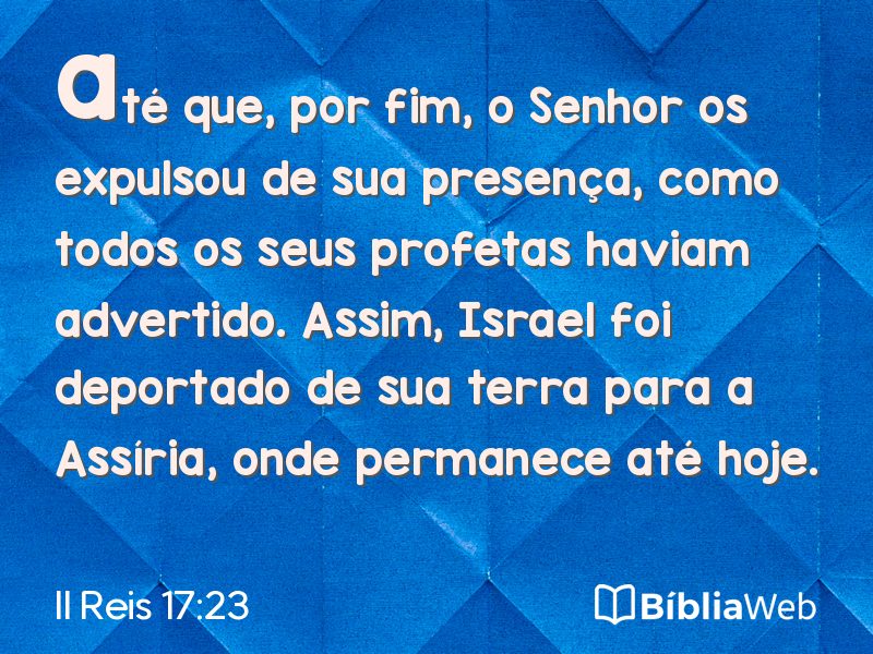 II Reis 17:23 em imagem para compartilhar