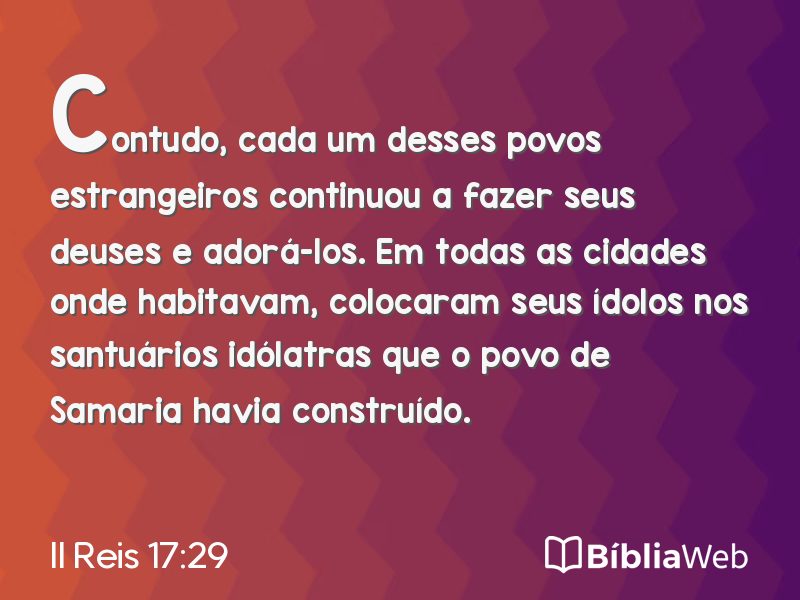 II Reis 17:29 em imagem para compartilhar