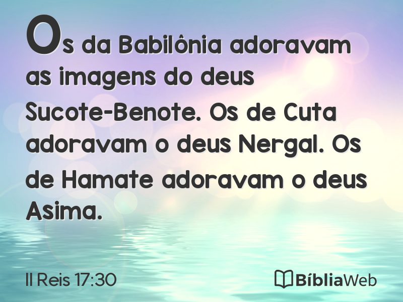 II Reis 17:30 em imagem para compartilhar