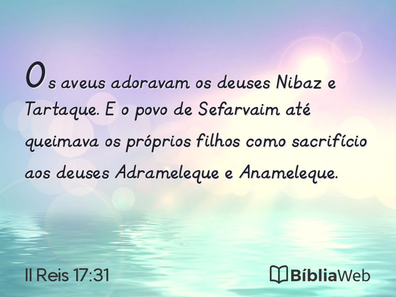 II Reis 17:31 em imagem para compartilhar