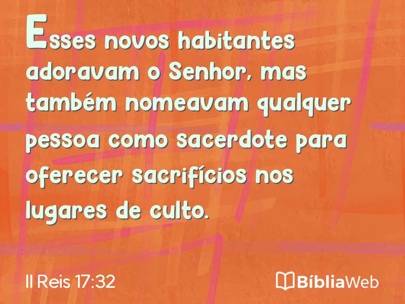 II Reis 17:32 em imagem para compartilhar