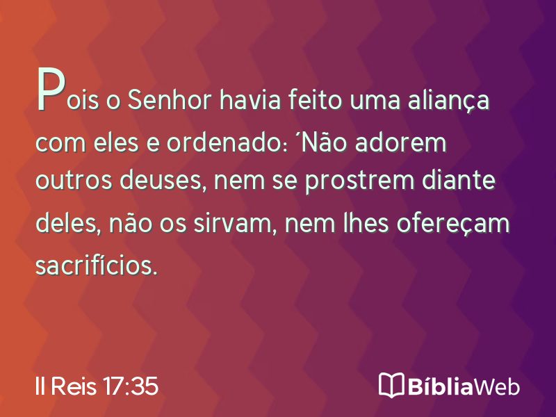 II Reis 17:35 em imagem para compartilhar