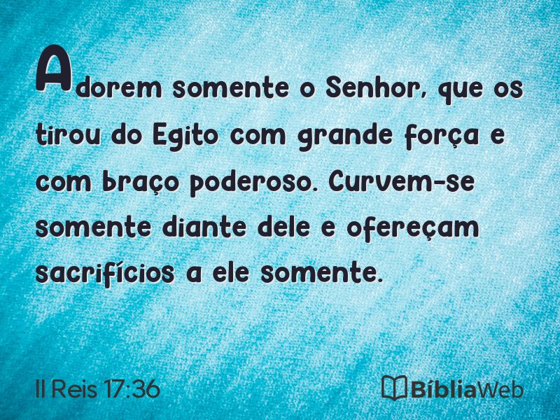 II Reis 17:36 em imagem para compartilhar