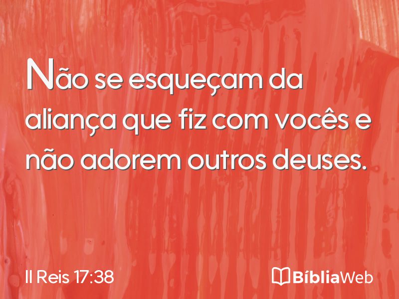 II Reis 17:38 em imagem para compartilhar