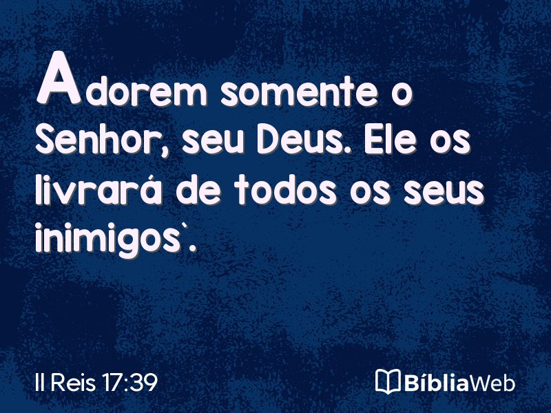 II Reis 17:39 em imagem para compartilhar