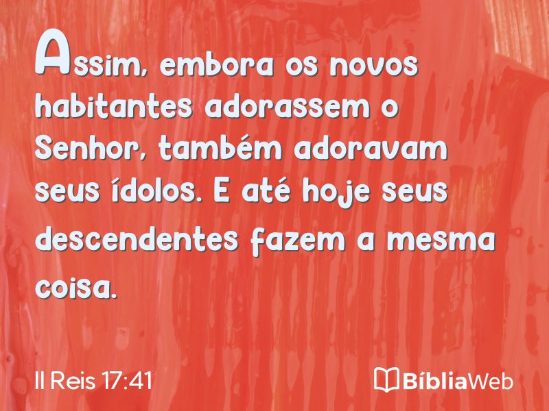 II Reis 17:41 em imagem para compartilhar