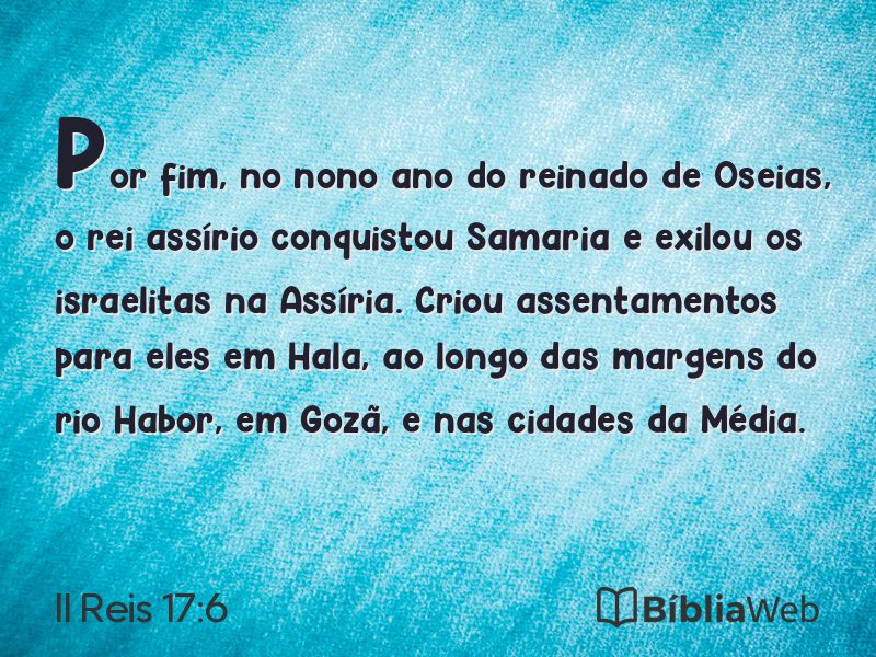 II Reis 17:6 em imagem para compartilhar