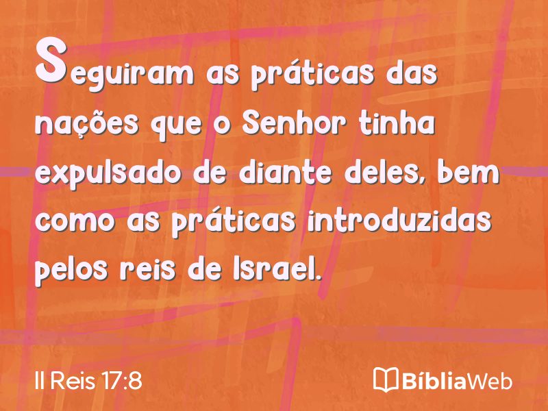 II Reis 17:8 em imagem para compartilhar