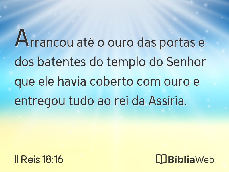 II Reis 18:16 em imagem para compartilhar
