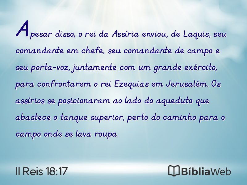 II Reis 18:17 em imagem para compartilhar