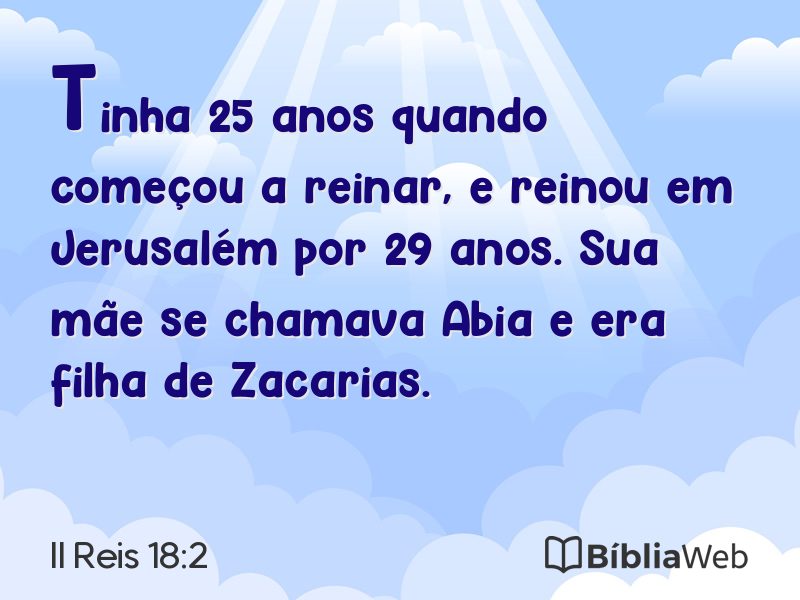 II Reis 18:2 em imagem para compartilhar