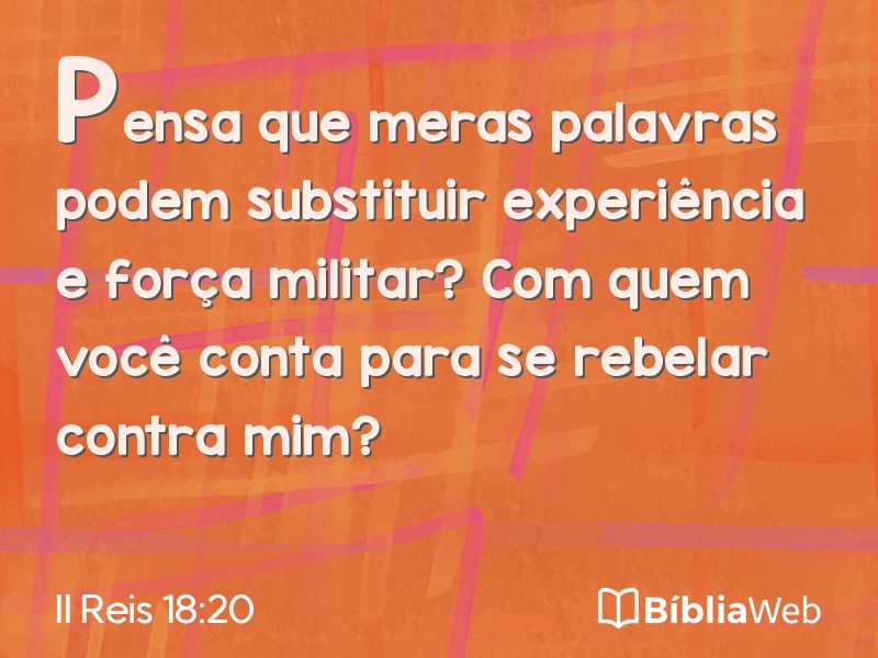 II Reis 18:20 em imagem para compartilhar