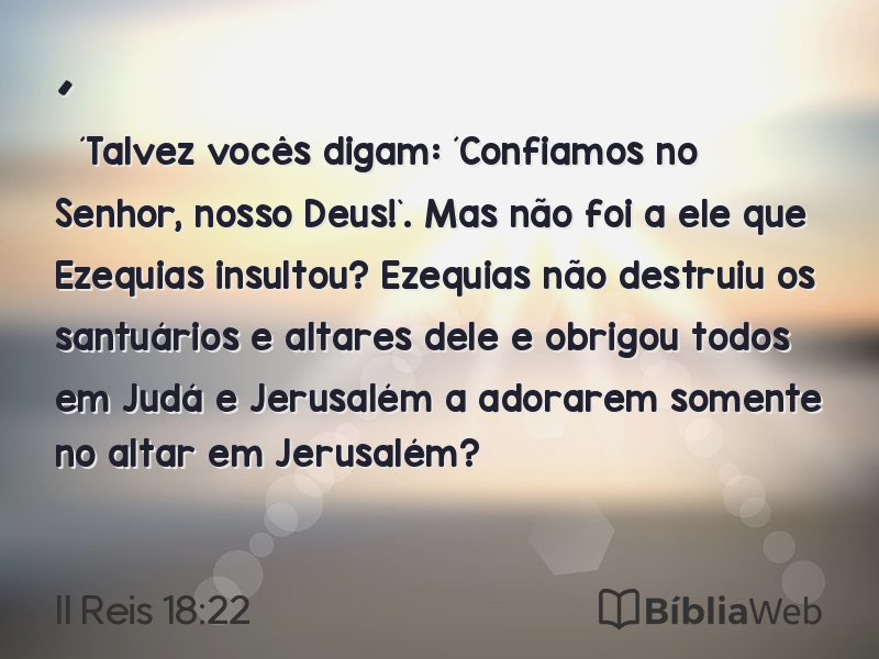 II Reis 18:22 em imagem para compartilhar