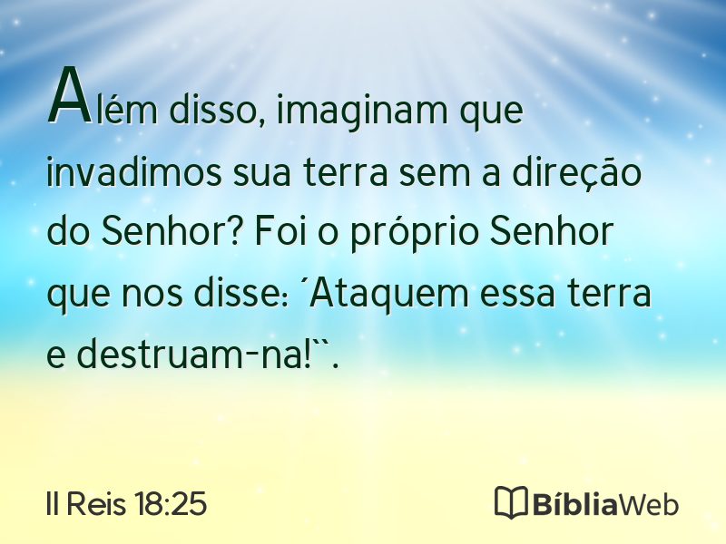 II Reis 18:25 em imagem para compartilhar