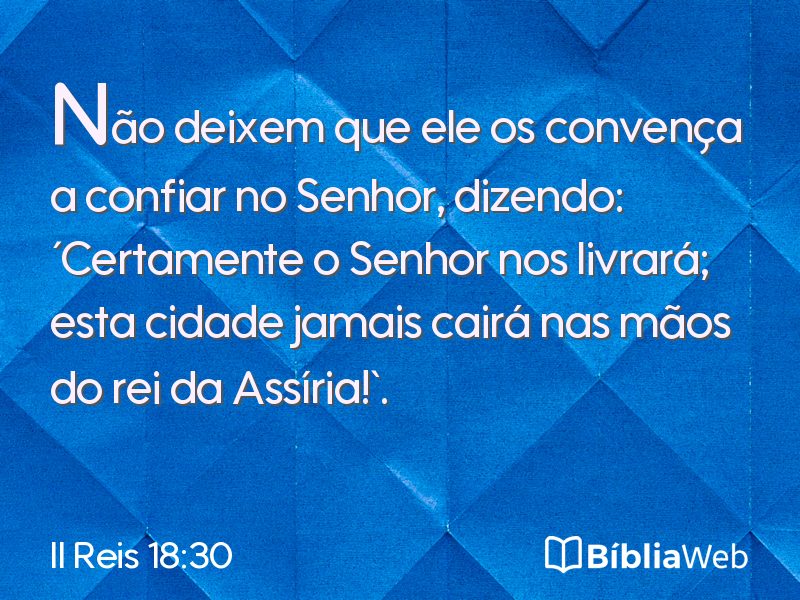 II Reis 18:30 em imagem para compartilhar