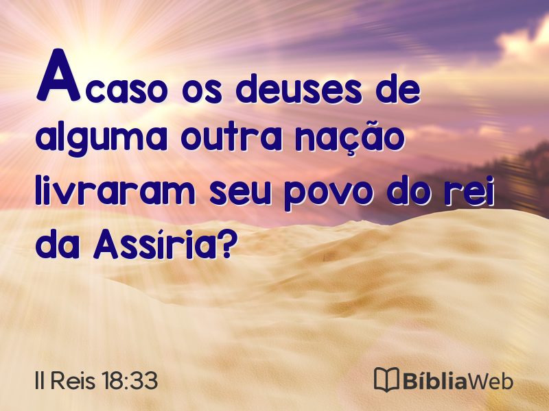 II Reis 18:33 em imagem para compartilhar